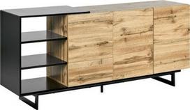 Komoda Beliani Fiora, juoda sp./ruda sp., 75 cm x 160 cm x 40 cm