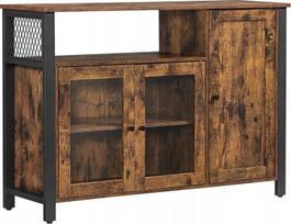 Komoda LivinHill Ulsc096b01, juoda sp./ruda sp., 75 cm x 110 cm x 33 cm
