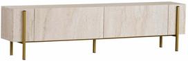 Televizoriaus spintelė Nordure Nexus, aukso sp./travertine sp., 29.5 cm x 180 cm x 45.5 cm