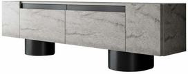 Televizoriaus spintelė Kalune Design Bohem, juoda sp./travertine sp., 30 cm x 180 cm x 50 cm