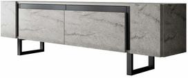 Televizoriaus spintelė Kalune Design Yildiz, juoda sp./travertine sp., 30 cm x 180 cm x 50 cm