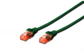 Assmann Electronic DIGITUS CAT 6 U-UTP patch kabelis PVC AWG 26/7 ilgis 1m spalva žalias