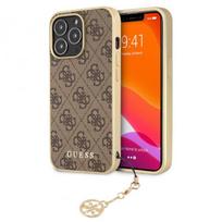 Dėklas Cg Mobile France GUHCP13LGF4GBR Guess 4G Charms Zadní Kryt pro iPhone 13 Pro Brown (ruda)