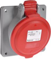 Legrand Lizdas tablicowe 5P 16A 400V raudona IP44 P17 TEMPRA PRO (555189)