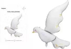 PartyDeco Folinis balionas Balandis, 80x100 cm