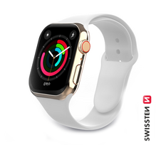 Swissten Išmaniojo laikrodžio Apple 1/2/3/4/5/6/SE silikoninis dirželis, Baltos spalvos, 38/40mm