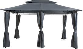 Beliani Sodo paviljonas 300 x 400 cm tamsiai pilkos spalvos