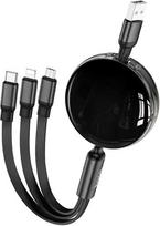 Laidas 3in1 USB A į Lightning / Micro USB / USB C Hoco 2A 1 m X78 juodas