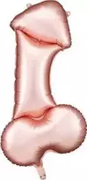 Party Deco Folinis balionas "Penis" rausvas 112*55,5cm