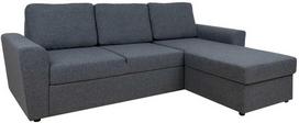 Home4You Kampinė sofa lova INGMAR, tamsiai pilka