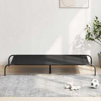 paaukštinta šunų lova juoda 150x90x20 cm Oksfordo audinys