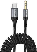 Cable AUX Jack 3,5 mm to USB C Hoco 1,5 m UPA33B juodas