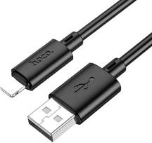 USB A tipo į „Lightning“ tipo laidas Hoco 2,4A 2 m X88 juodas