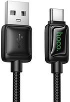Laidas su LCD ekranu USB A į USB C Hoco 3A 1,2 m U146 juodas