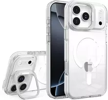 Dėklas Oem Case for iPhone 16 PRO Lens Mag Cover compatible with MagSafe baltas