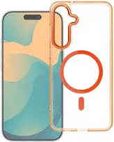 OEM dėklas, skirtas Honor 400 Frame Clear Hybrid Mag Cover, suderinamas su MagSafe, hermes oranžinis
