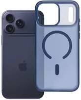 OEM dėklas, skirtas iPhone 17 Pro Max / 18 Pro Max (žemas kameros kraštas), „Flexline Mag Cover“, suderinamas su „MagSafe“, tamsiai mėlynas