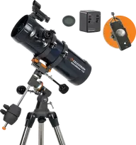 Celestron Astromaster 114EQ-MD teleskopas su telefono adapteriu ir mėnulio filtru