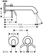 Potinkinis praustuvo maišytuvas Hansgrohe Tecturis S EcoSmart 73351670