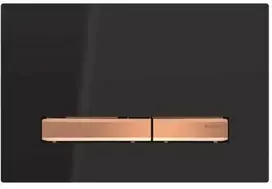 Geberit taustiņš Sigma50 square, 246x164 mm, juodas/red auksinis ETC
