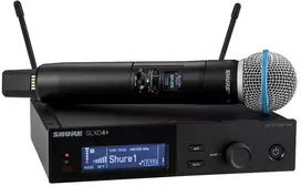 „Shure SLXD24+E/B58-G65“ – skaitmeninė belaidė sistema su rankiniu siųstuvu/mikrofonu (470–606 MHz)