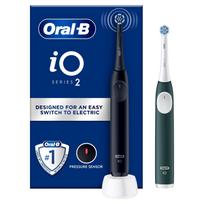 Braun Oral-B iO Series 2 Duo elektrinis dantų šepetėlis Night Black & Forest Green | 8006530017015