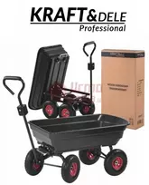 Sodo vežimėlis su išvertimo funkcija 75L 300KG KRAFT&DELE KD3127