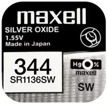 Maxell sidabro oksido baterijos 344 SR1136SW 1.55V, 1vnt.