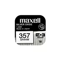 Maxell sidabro oksido baterijos 357 SR44W 1.55V, 1vnt.