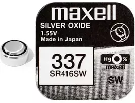 Maxell sidabro oksido baterijos 337 SR416SW 1.55V, 1vnt.