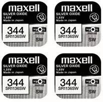 Maxell sidabro oksido baterijos 344 SR1136SW 1.55V, 4vnt.