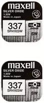 Maxell sidabro oksido baterijos 337 SR416SW 1.55V, 2vnt.