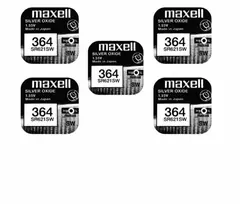Maxell sidabro oksido baterijos 364 SR621SW 1.55V, 5vnt.