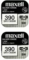 Maxell sidabro oksido baterijos 390 SR1130SW 1.55V, 2vnt.