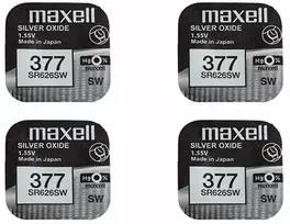 Maxell sidabro oksido baterijos 377 SR626SW 1.55V, 4vnt.