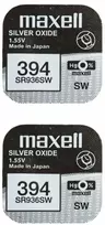 Maxell sidabro oksido baterijos 394 SR936SW 1.55V, 2vnt.