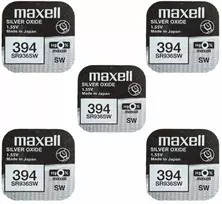 Maxell sidabro oksido baterijos 394 SR936SW 1.55V, 5vnt.