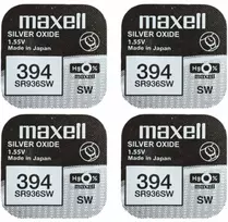 Maxell sidabro oksido baterijos 394 SR936SW 1.55V, 4vnt.