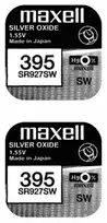 Maxell sidabro oksido baterijos 395 SR927SW 1.55V, 2vnt.