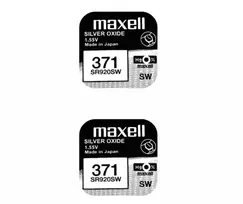 Maxell sidabro oksido baterijos 371 SR920SW 1.55V, 2vnt.