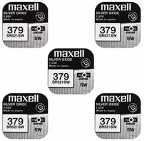 Maxell sidabro oksido baterijos 379 SR521SW 1.55V, 5vnt.