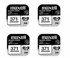 Maxell sidabro oksido baterijos 371 SR920SW 1.55V, 4vnt.