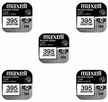 Maxell sidabro oksido baterijos 395 SR927SW 1.55V, 5vnt.