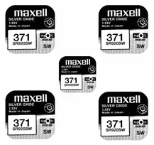 Maxell sidabro oksido baterijos 371 SR920SW 1.55V, 5vnt.