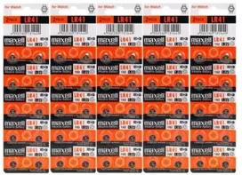 Maxell elementai LR41/AG3/LR41 1.5V 50vnt.