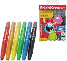 Gelinės kreidelės JOLLY FRIENDS, ErichKrause, 6 sp.
