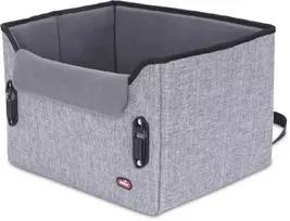 ZOLUX Nomad S pilkas – automobilinė kėdutė šunims – 41×32×28,5 cm