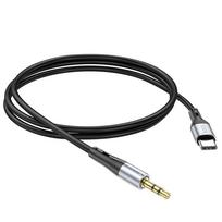 AUX Jack 3,5 mm į USB C Hoco 1 m juodas