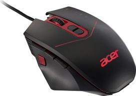 "acer Nitro Gaming Mouse" 4 200 DPI reguliuojamas keturių lygių ir aštuonių mygtukų, įskaitant "Burst Fire", LED apšvietimą, pasirenkamą svorį (4 x 5 g)) Raudona/juoda