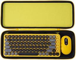 "Aenllosi" kietas dėklas "Logitech Pop Icon Combo/Pop Keys" mechaninei belaidei klaviatūrai ir pelei, tik krepšys (geltonas)